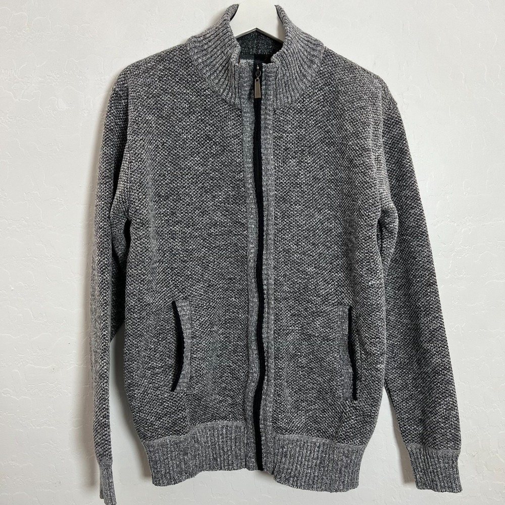 Men's L zip cardigan sweater old money tailored-fit academia knitwear preppy